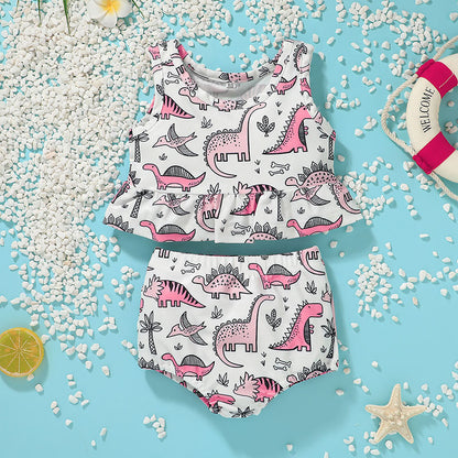 Girls Cute Printed Bikini