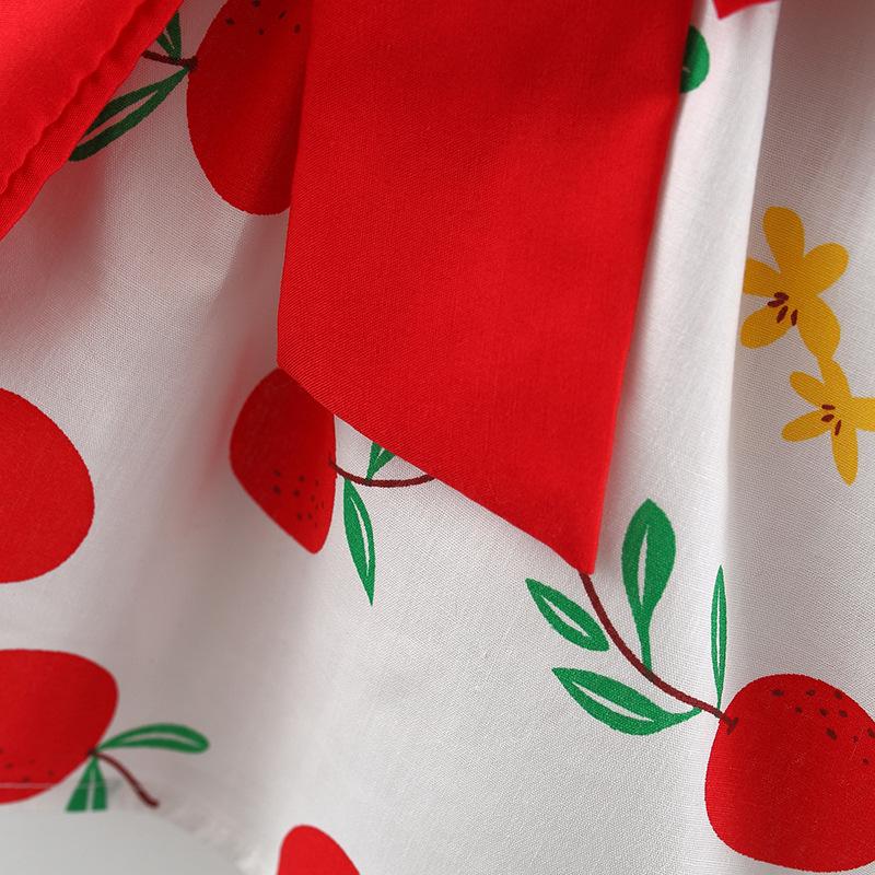 Summer Bow Pear Print Dress