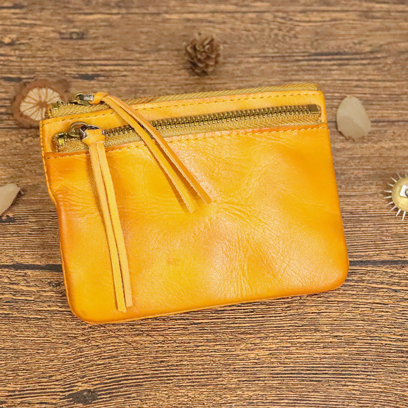 Vintage Distressed Crinkle Small Wallet