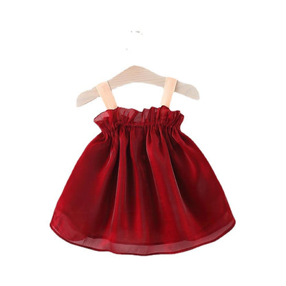 Summer Girls Bow Sling Dress