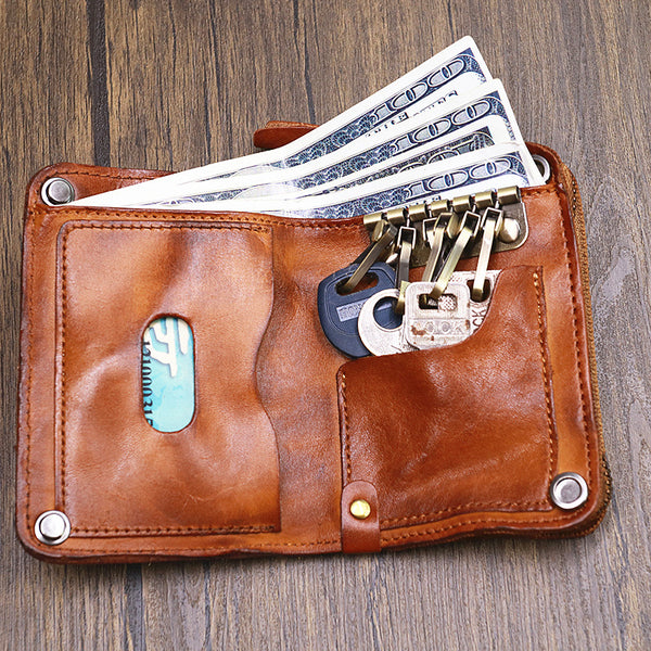 Multifunctional Wallet Card Coin Purse Leather Key Case