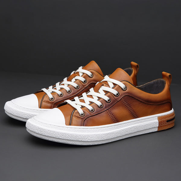 Low-cut Leather Casual Aneakers