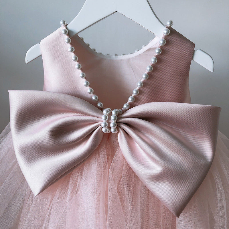 Summer Baby Girls Bow-knot Party Birthday Dress