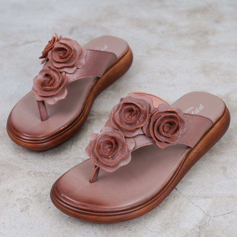 Retro Flower Flip Flops