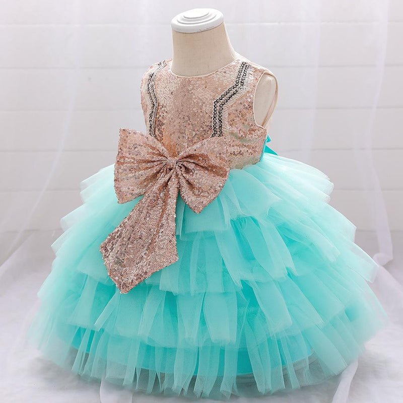 Baby Girls Cute Bow Fluffy  Dress