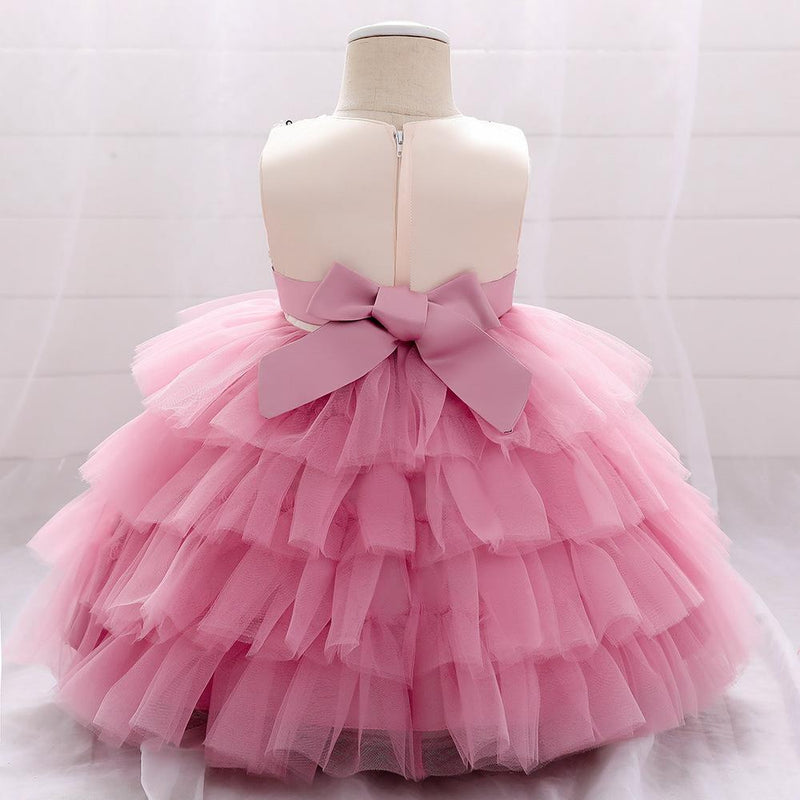 Baby Girls Cute Bow Fluffy  Dress