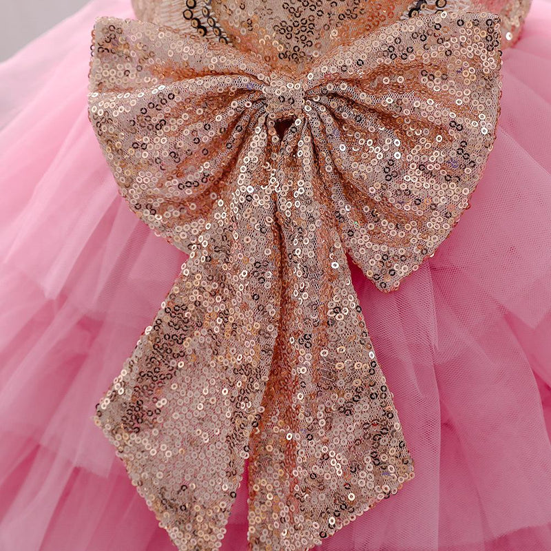 Baby Girls Cute Bow Fluffy  Dress