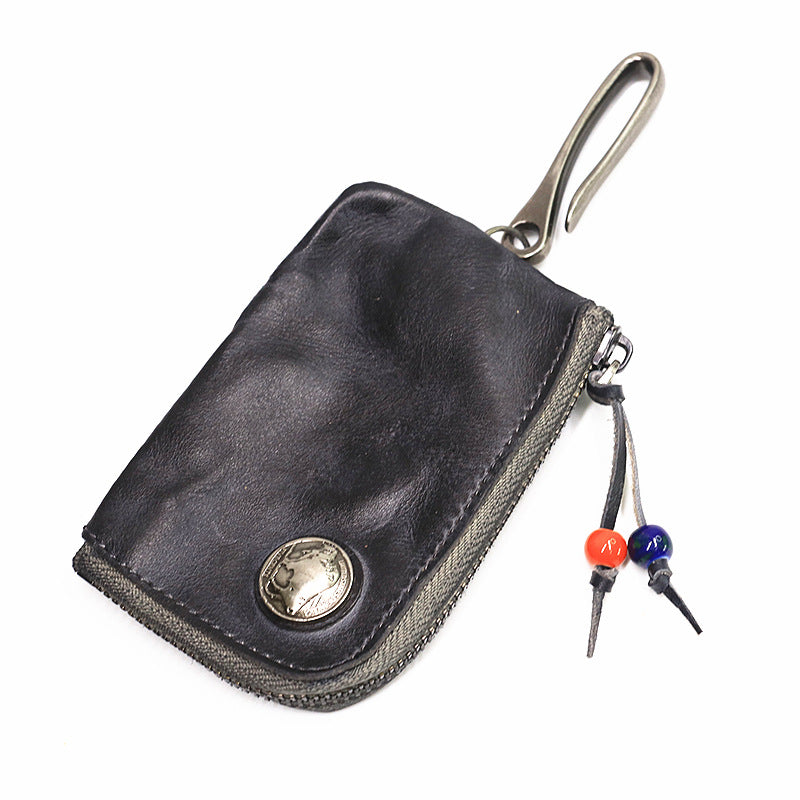 Retro Small Coin Card Holder Car Key Wallet