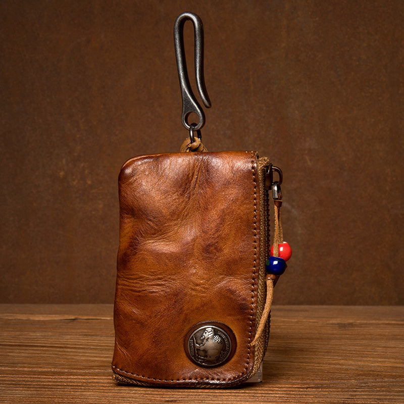 Retro Small Coin Card Holder Car Key Wallet