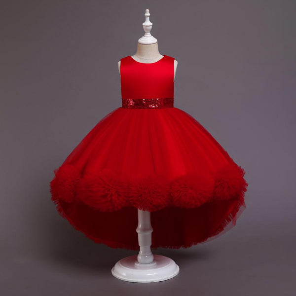 Summer Dreamy Girl Pom-pom Flower Puffy Dress