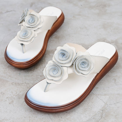 Retro Flower Flip Flops