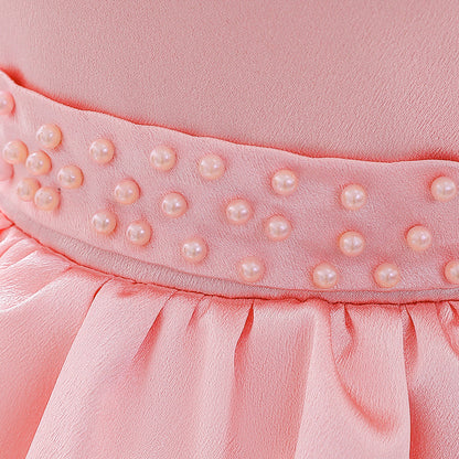 Elegant Girl Bow Tail Princess Dress