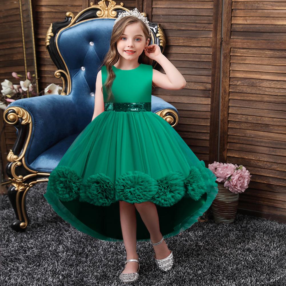 Summer Dreamy Girl Pom-pom Flower Puffy Dress