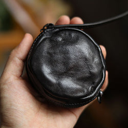 Handmade Cowhide Storage Coin Purse