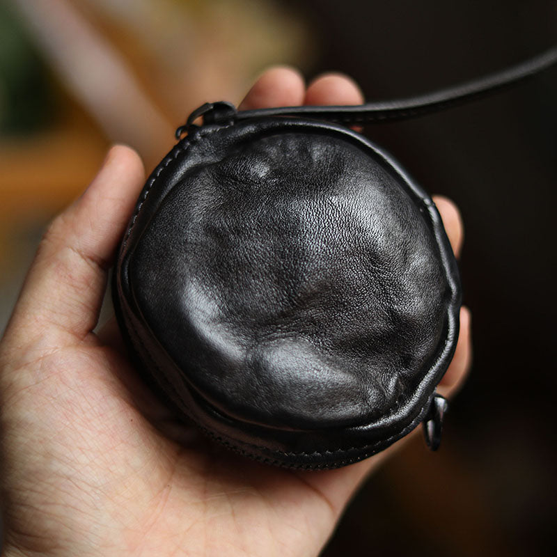 Handmade Cowhide Storage Coin Purse