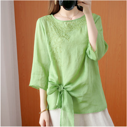 Embroidered Floral Blouses