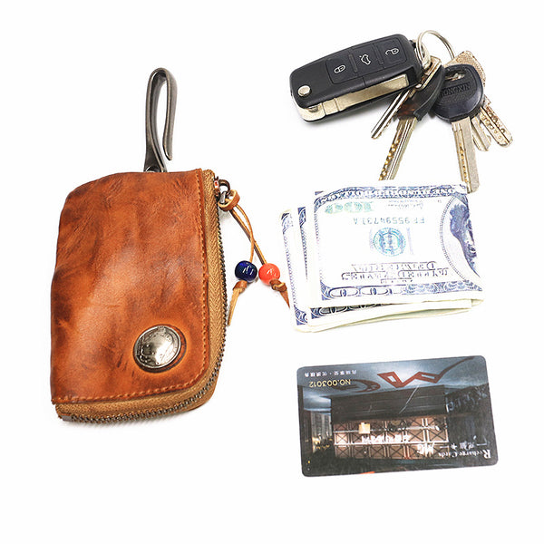 Retro Small Coin Card Holder Car Key Wallet