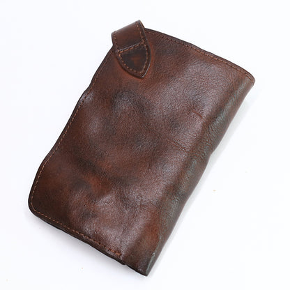 Vintage Leather Handmade Pleated Wallet