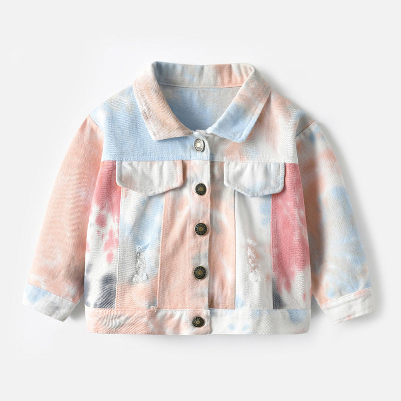 Children Tie-dye Denim Jacket