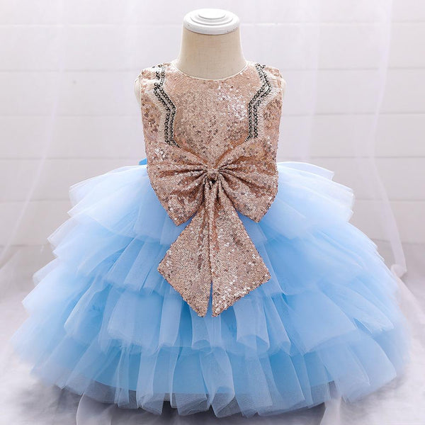 Baby Girls Cute Bow Fluffy  Dress