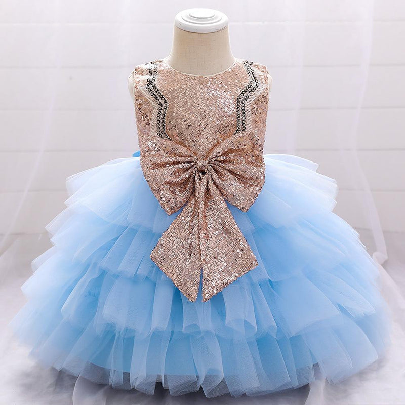 Baby Girls Cute Bow Fluffy  Dress