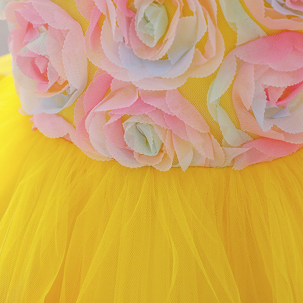 Girls Colorful Cake Fluffy Princess Dress