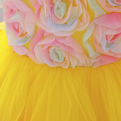 Girls Colorful Cake Fluffy Princess Dress