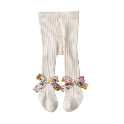 Children's Bowknot Soft Leggings Socks
