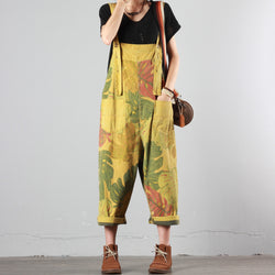 Leaf Print Overalls