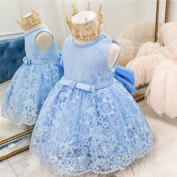 Cute Baby Girls Bow Princess Dress