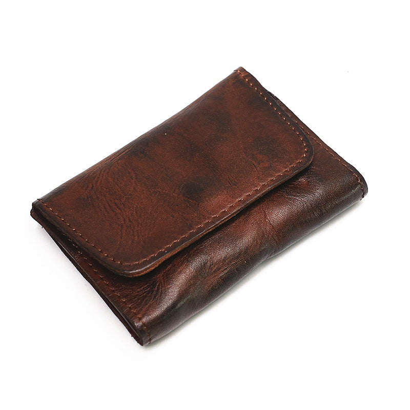 Retro Leather Buckle Small Coin Purse