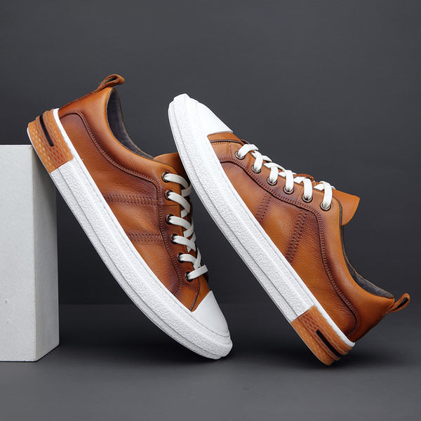 Low-cut Leather Casual Aneakers