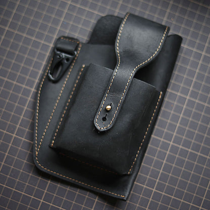 Outdoor Cowhide Mobile Phone Bag Multifunctional Belt Bag