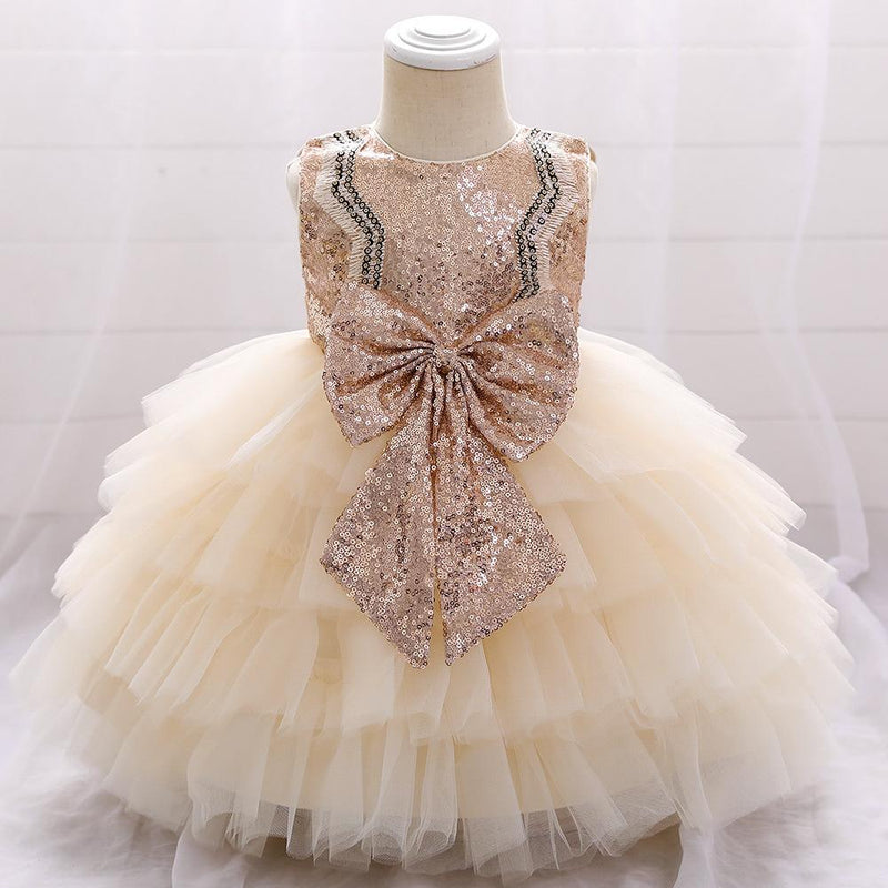 Baby Girls Cute Bow Fluffy  Dress
