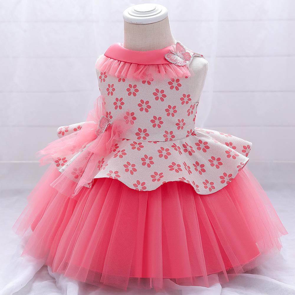 Elegant Baby Girl's Butterfly Bow Fluffy Princess Dress