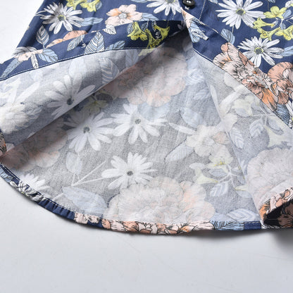 Two-piece Summer Flower Short-sleeved Shirt + Shorts