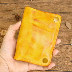 Brushed Vegetable Tanned Leather Wallet