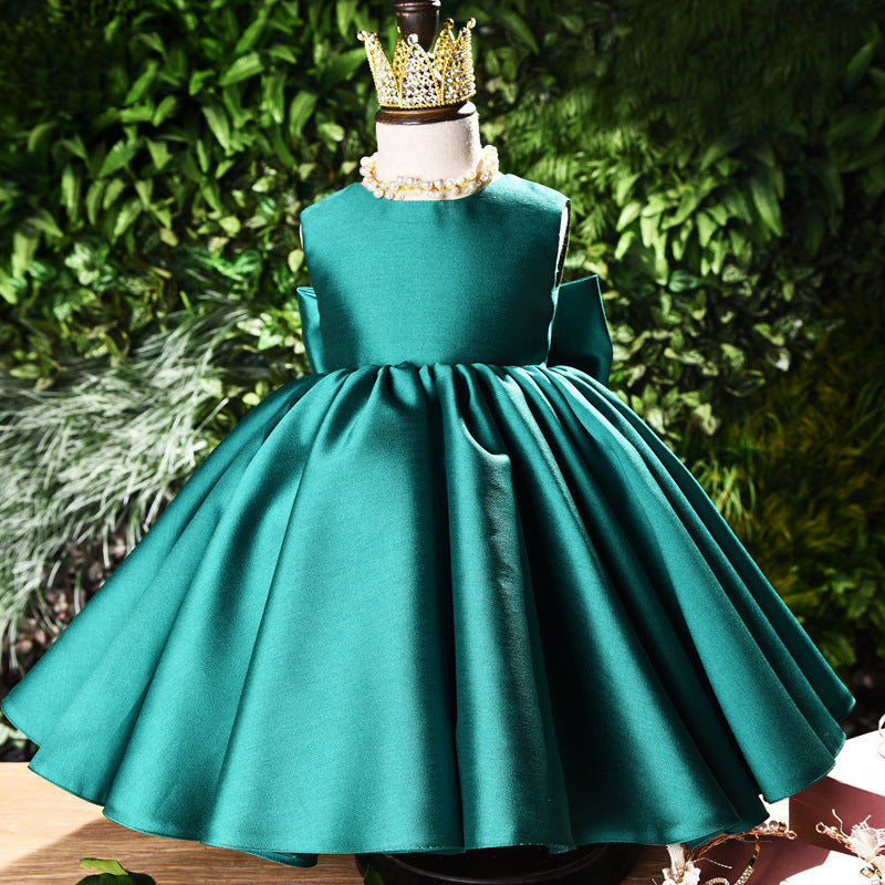 Retro Elegant Girls Puffy Princess Dress