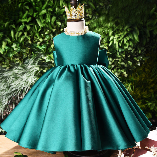 Retro Elegant Girls Puffy Princess Dress