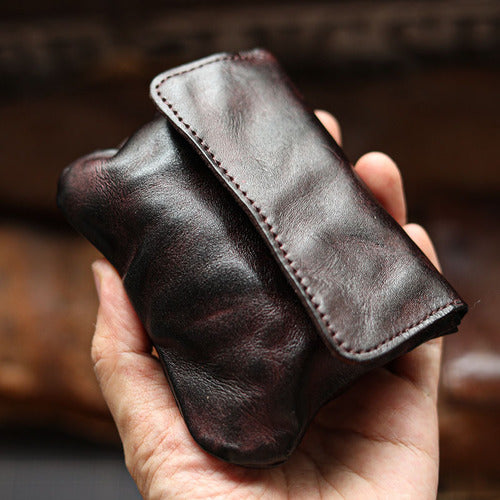 Leather Buckle Vintage Small Coin Purse