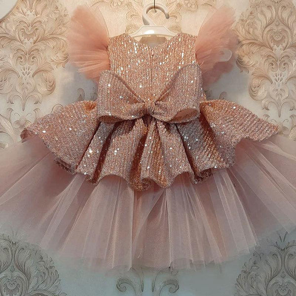 Elegant Girls Lace Sequins Princess Dress