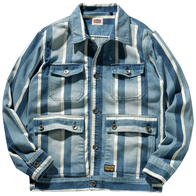 Striped Denim Jacket