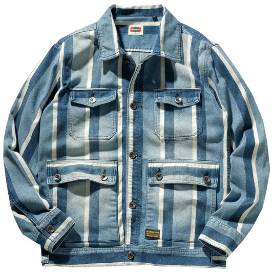 Striped Denim Jacket