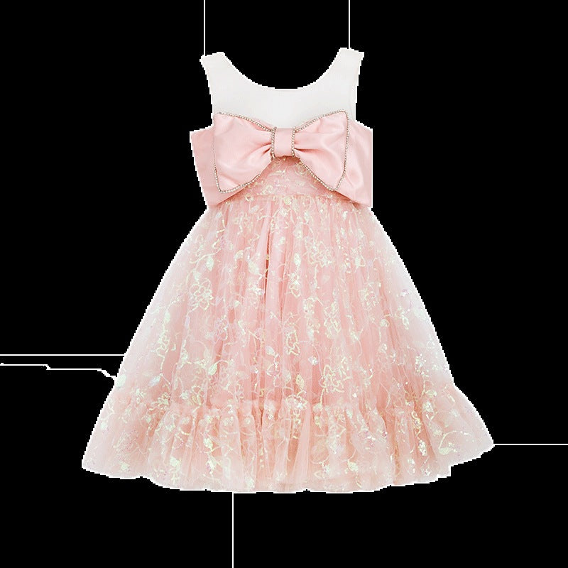 Cute Sweet Organza Bow Dress