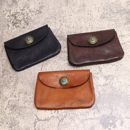 Ultra-thin Leather Card Case Coin Storage Bag Small Coin Purse
