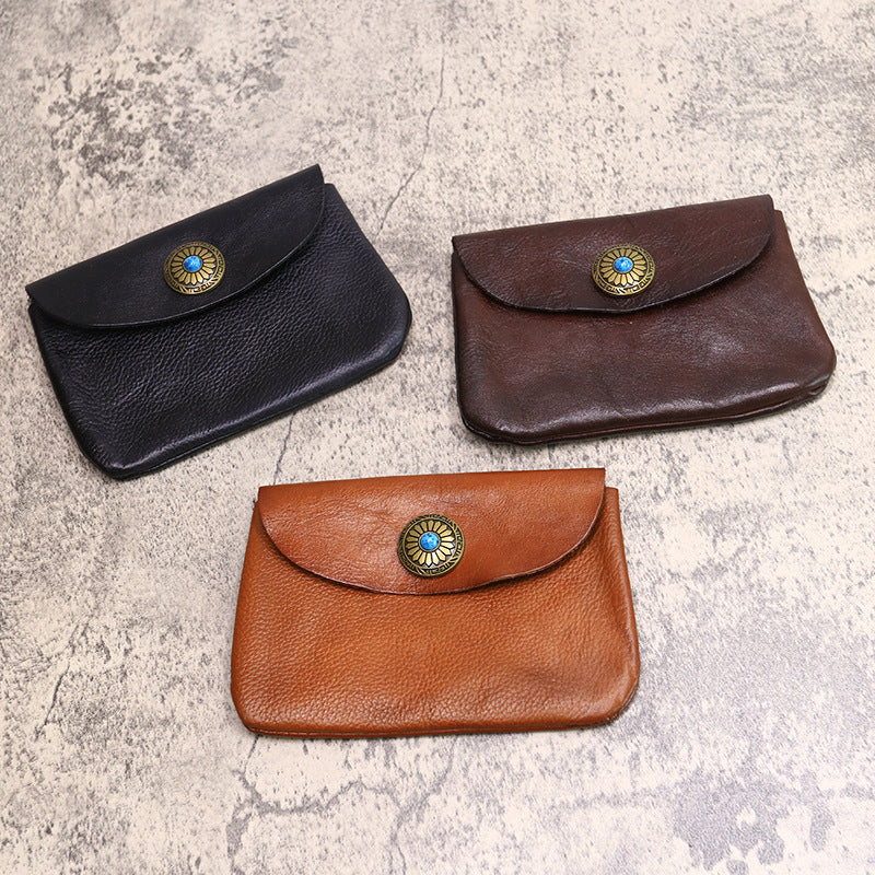 Ultra-thin Leather Card Case Coin Storage Bag Small Coin Purse