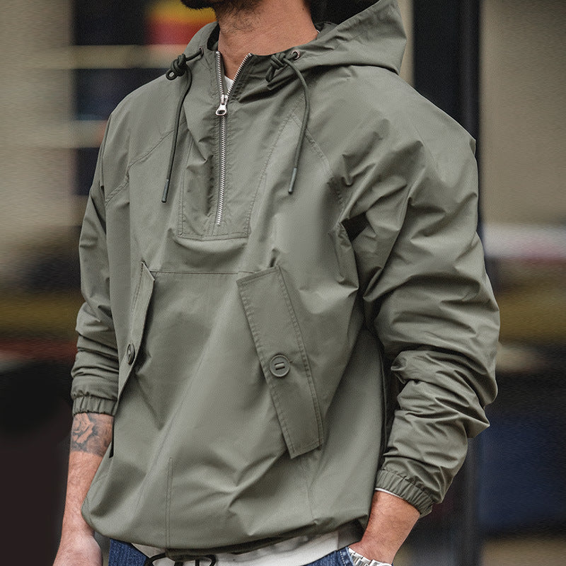 Outdoor Retro Military Style Deck Parka Hooded Jacket