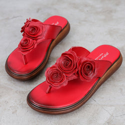 Retro Flower Flip Flops