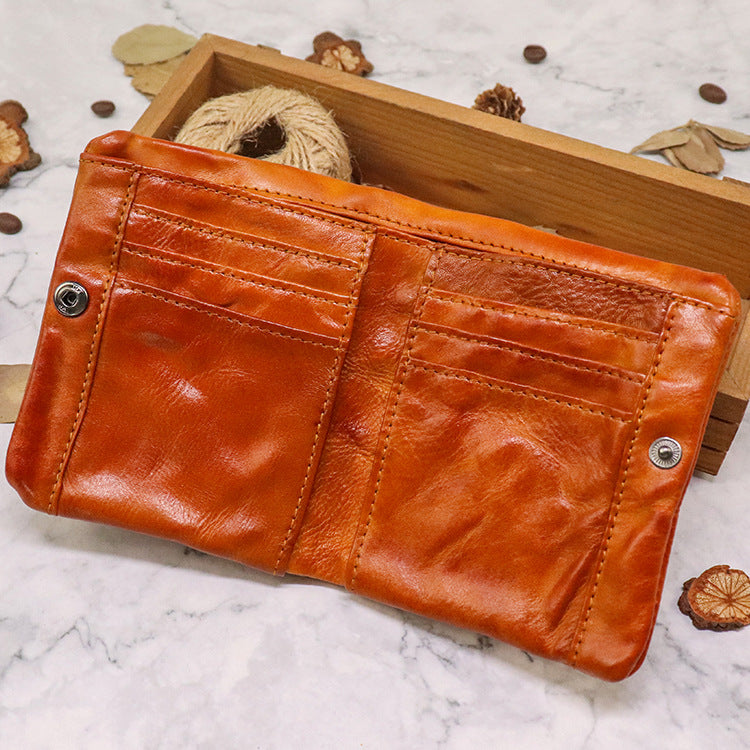 Wrinkled Retro Multi-card Soft Wallet