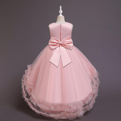 Summer Dreamy Girl Pom-pom Flower Puffy Dress